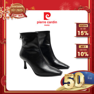 [Giảm thêm 10%] Giày boots/ Bốt nữ Pierre Cardin chất liệu da cao cấp, gót nhọn cao 7cm, thiết kế mũi nhọn - 244