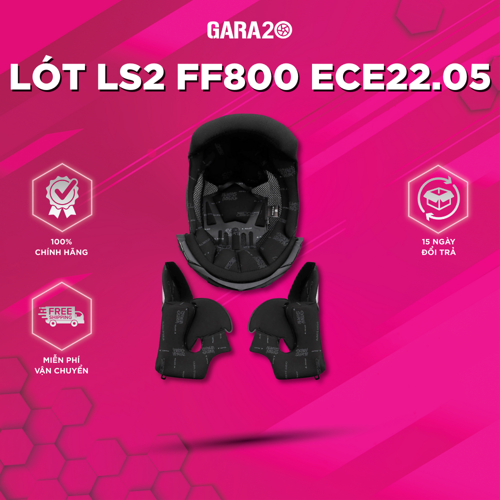 Đệm Lót Mũ LS2 FF800 Storm ECE22.05 Bộ Lót Thay Thế Thoáng Khí (Không Gồm Mũ) [Chính Hãng]