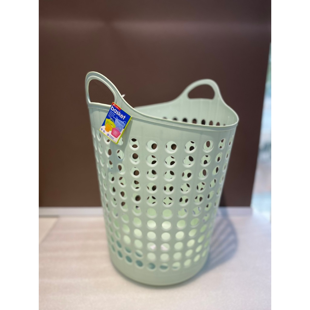 GIỎ NHỰA MỀM HÌNH TRÒN CỠ LỚN MÃ  PN862 (41*55)cm. - NK THÁI LAN .