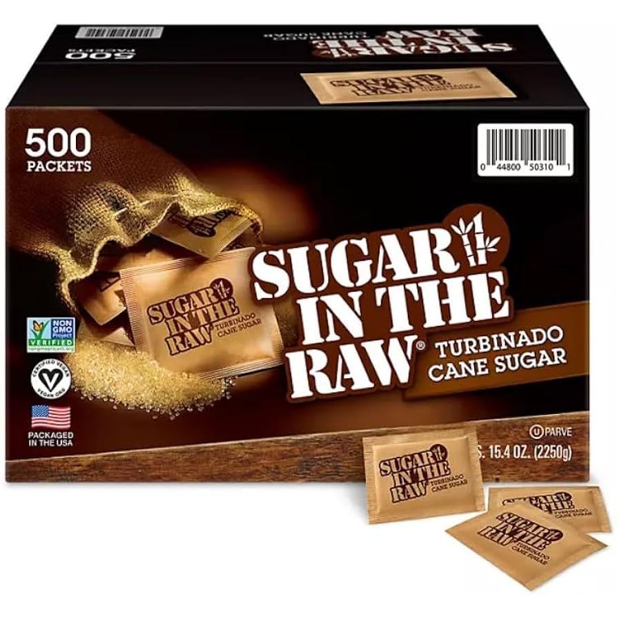 Đường Nâu Sugar In The Raw Turbinado Cane Sugar Hộp 500 Gói của Mỹ