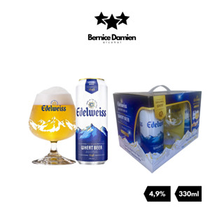 [Lốc 6 lon tặng 1 ly] Bia Edelweiss 6 lon tặng 1 ly thủy tinh 330ml 4,9% - Có ship hỏa tốc