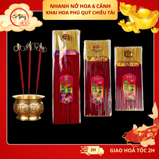 Nhang Nở Hoa 6 Cánh (18 Cây) Khai Hoa Phú Quý Chiêu Tài (Shop chỉ bán hàng chuẩn loại 1)