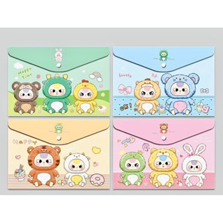 Túi bìa cúc bấm A4  ngang hình capybara Baby Three BB3 Bé 3 Hoạt hình cute đáng yêu