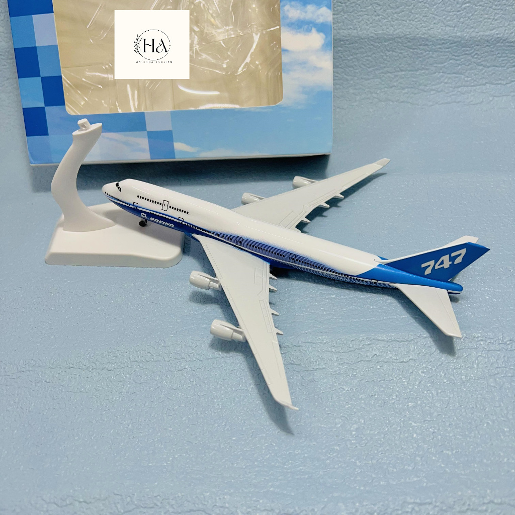 MÔ HÌNH TRƯNG BÀY MÁY BAY KIM LOẠI BOEING 747 _ MÔ HÌNH HỢP KIM CAO CẤP