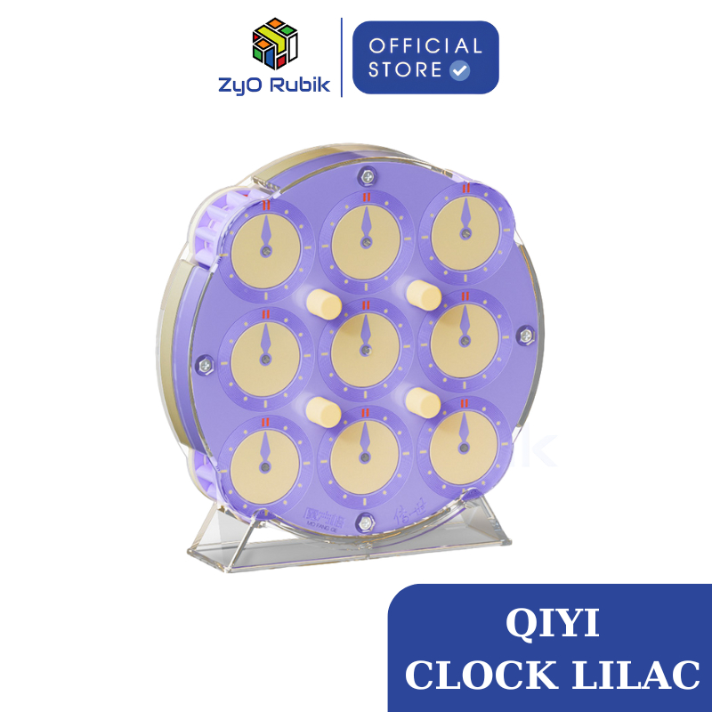 Rubik QiYi Magnetic Clock Lilac 2024 Edition- Đồ Chơi Trí Tuệ- Zyo Rubik