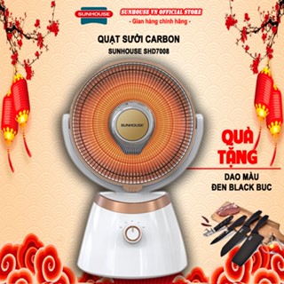  Quạt sưởi Carbon Sunhouse SHD7008 xoay 4 chiều công suất 800W + tặng dụng cụ khui bia mở đồ hộp 