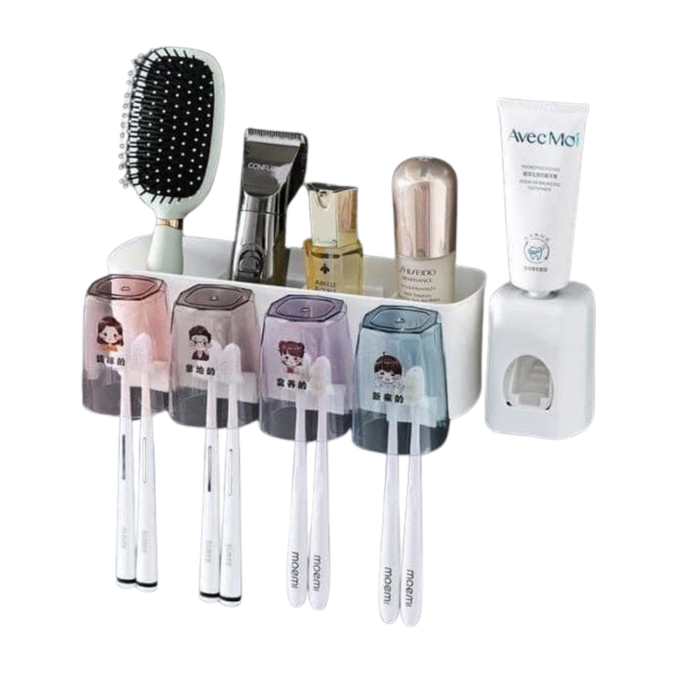 [Top Value] KỆ ĐỂ BÀN CHẢI Top Value LS1-0660-2527 NHẢ KEM ĐÁNH RĂNG TỰ ĐỘNG