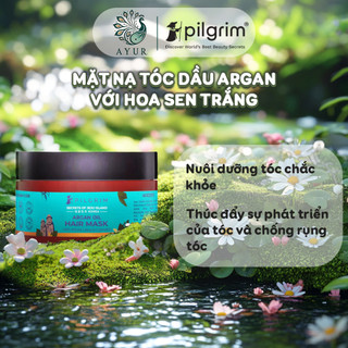  Kem Ủ Tóc Dầu Argan Pilgrim Với Hoa Sen Trắng GIúp Tóc Chắc Khỏe Giảm Rụng Thúc Đẩy Phát Triển Tóc 