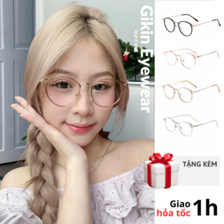  Gọng kính cận mắt mèo nữ mắt tròn chất liệu nhựa phối kim loại chắc chắn xinh xắn dễ đeo MS09 