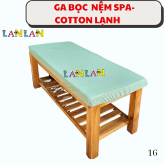 GA BỌC NỆM SPA - Ga Bọc Giường Gội - Ga Bọc Nêm 1mx2m - Chất Liệu COTTON LẠNH - CÓ LỖ