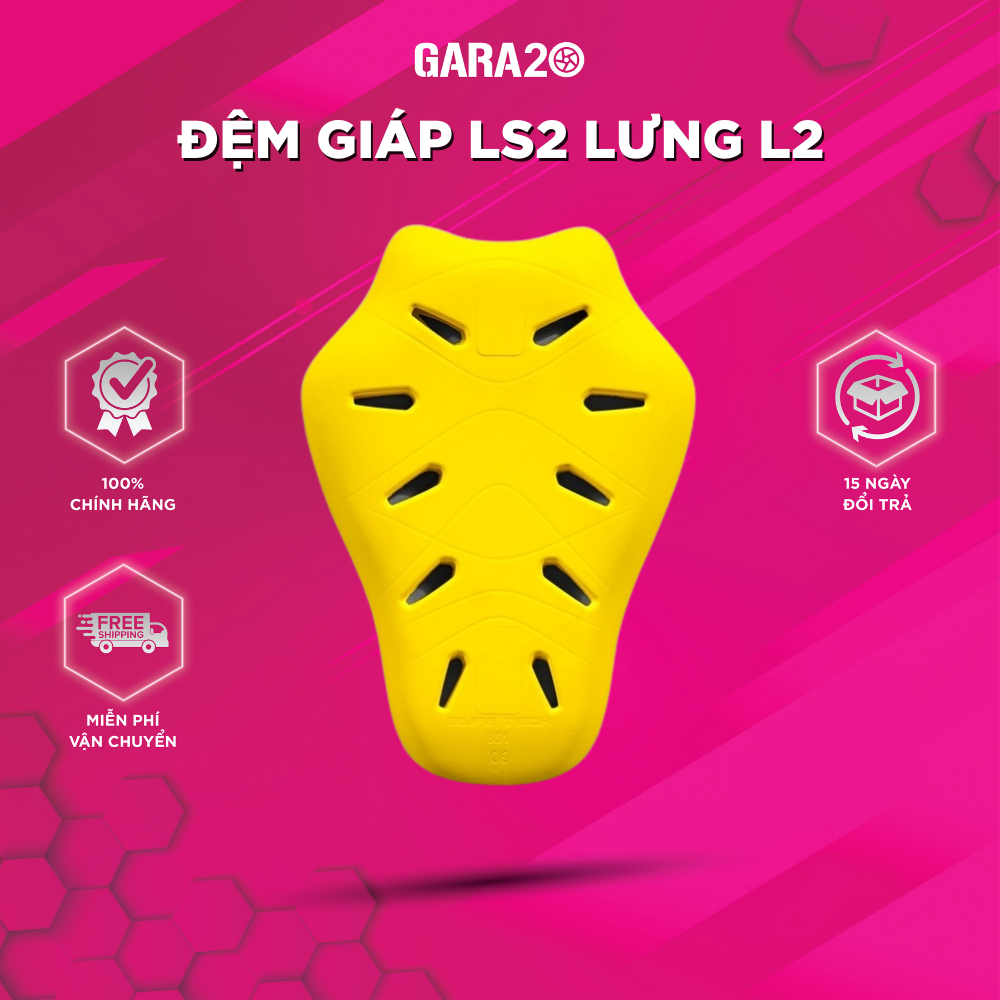Đệm Giáp Lưng LS2 Level 2 Nam Nữ Bảo Vệ Đi Xe Máy Mô Tô PKL [Chính Hãng]