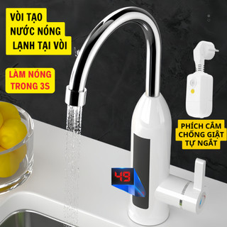  Máy nước nóng lạnh lắp đặt trực tiếp tại vòi KAW SOPMEDIA làm nóng nhanh trong 3 giây cảm biến chống giật an toàn tiệlợi 