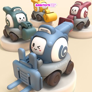 Xe đồ chơi công trình cute chạy đà quán tính kèm kèn thổi vui nhộn cho bé, ô tô, máy xúc đồ chơi có còi thổi