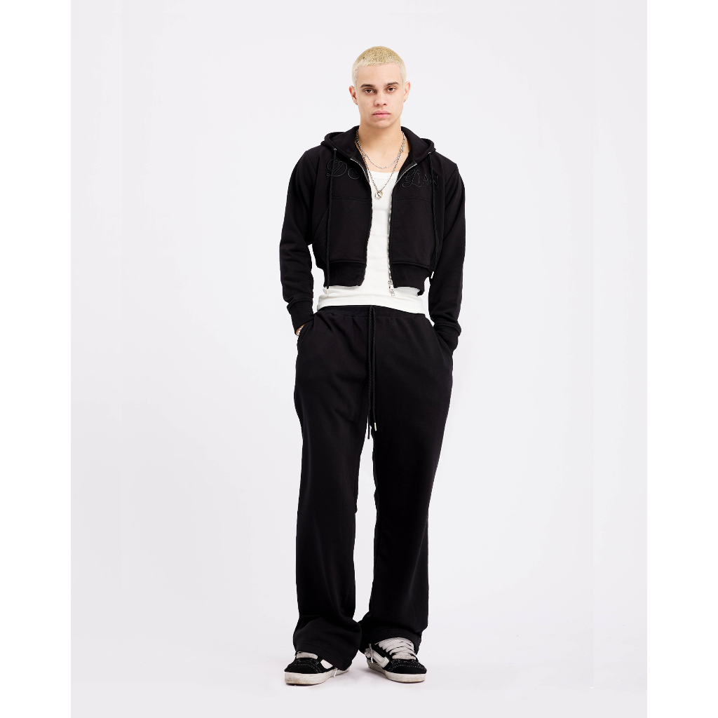 Áo khoác hoodie nam nữ Đen Charcoal Don Gian CVC 350gsm