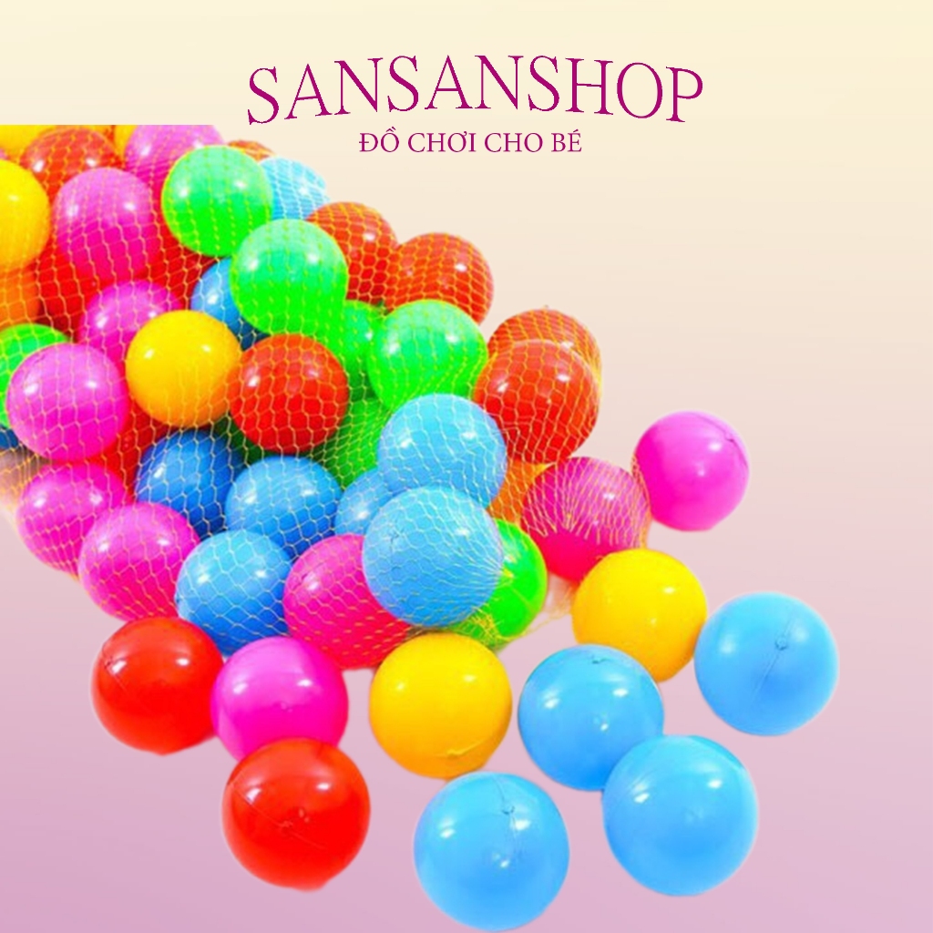 Combo 100 quả bóng nhựa mềm 5,5cm cho bé yêu