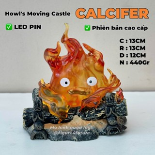 Mô hình ghibli Howl's Moving Castle Mô hình ngọn lửa Calcifer cao 13cm có đèn LED cực đẹp dễ thương
