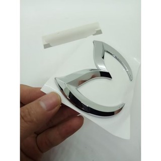Miếng Dán 3D Logo Mazda Màu Bạc Nhựa ABS