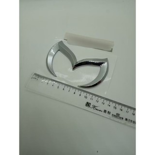 Miếng Dán 3D Logo Mazda Màu Bạc Nhựa ABS
