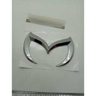 Miếng Dán 3D Logo Mazda Màu Bạc Nhựa ABS