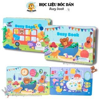  Đồ chơi Montessori học liệu bóc dán busy book phiên bản trải nghiệm các chủ đề cơ bản cho bé làm quen TIGERTOYS  A5-2  