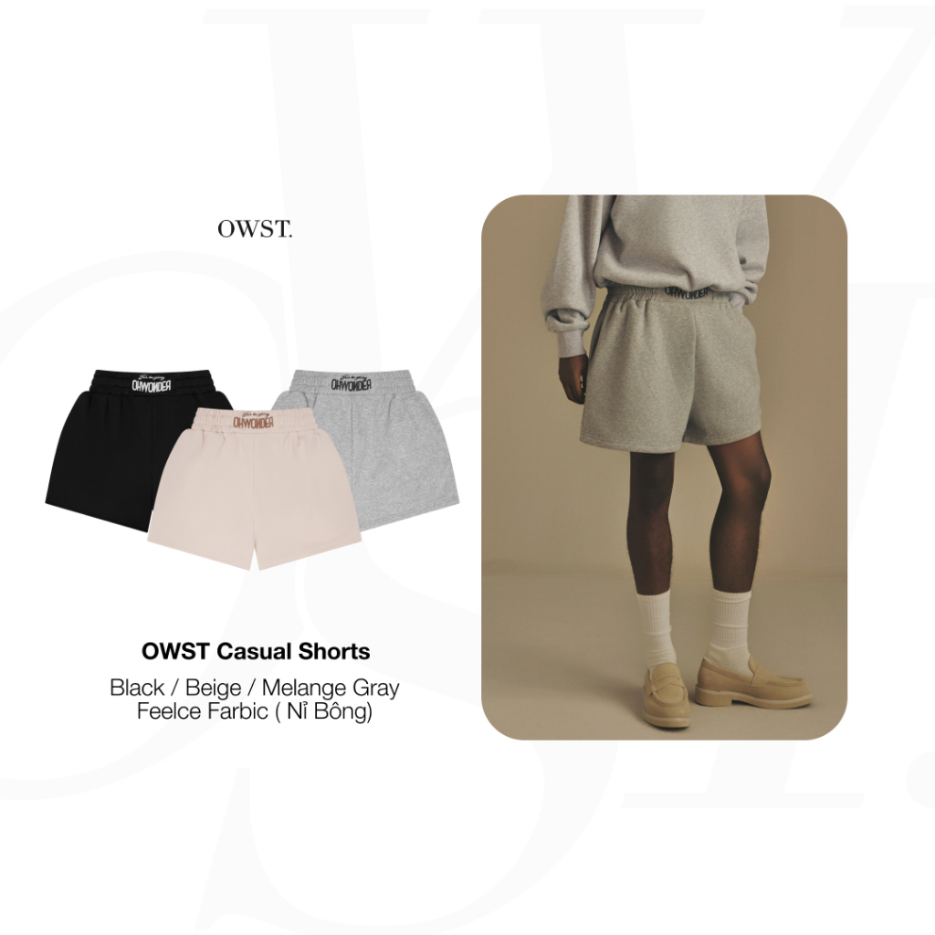  Quần Short Nỉ Form Boxing OH Wonder Studio Casual Collection 