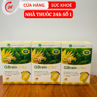 Cốm Trí Não G-Brain Gold - Cốm Hỗ Trợ Phát triển Trí Não cho bé, Vị cam Thơm Ngon Hộp 30 gói