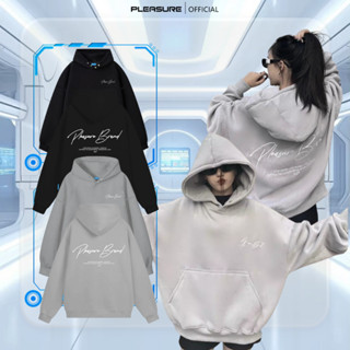 Áo hoodie PLEASURE Signature Thêu/ver 03 form rộng mũ 2 lớp tay phồng chất nỉ bông 100%cotton premium