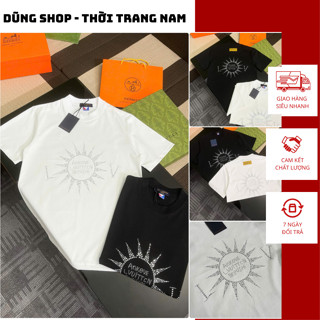 Áo Phông Nam Lờ Vê Họa Tiết Mặt Trời Đính Đá Siêu Chất - Áo Thun Mùa Hèn Boy Phố Siêu Ngầu