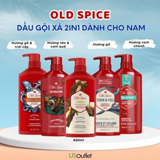 Dầu Gội Xả Old Spice 2In1 650ml Hàng Mỹ Hương Nước Hoa Dành Cho Nam