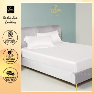 Drap Giường Ga Giường Lẻ Phi Lụa LUSI Lụa Silk Bedding mát mịn An Toàn cho da - Màu Trắng