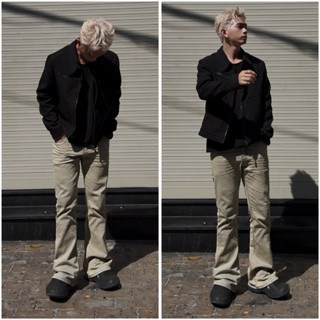 Quần jeans nam ống loe Bụi cát wash 3D hiệu ứng TALURETRO quần ống loe nam co dãn bền màu kèm ảnh thật