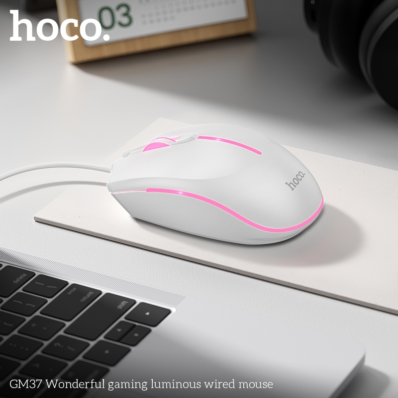 Chuột dây máy tính Hoco GM37 có 2400DPI, 4 nút, đèn LED nhiều màu | BigBuy360 - bigbuy360.vn