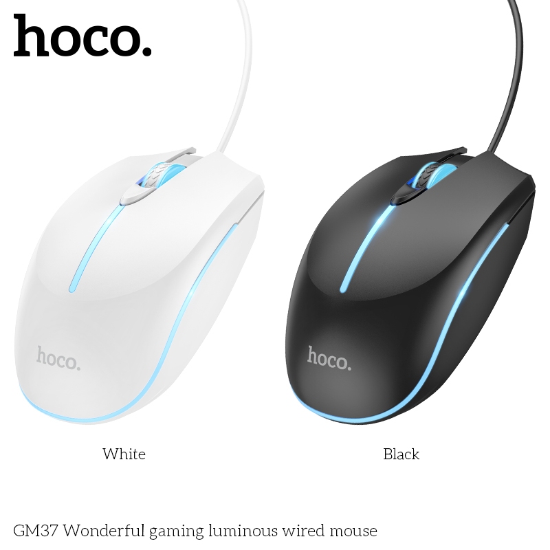 Chuột dây máy tính Hoco GM37 có 2400DPI, 4 nút, đèn LED nhiều màu | BigBuy360 - bigbuy360.vn