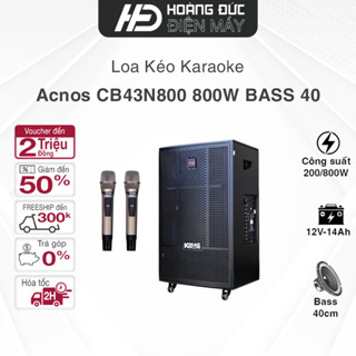  Loa kéo Karaoke Acnos CB43N800 Công Suất 800W  PMPO  kèm 2 micro Bảo Hành Chính Hãng 12 Tháng 