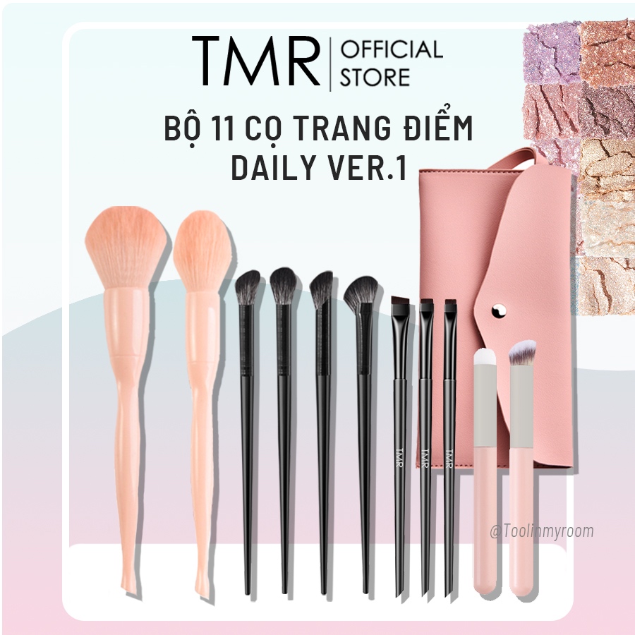 Bộ Cọ Make Up Daily TMR Chính Hãng, Bộ Cọ Cơ Bản Trang Điểm Full Set Cọ Phủ, Cọ Mắt, Cọ Mày, Cọ Khối