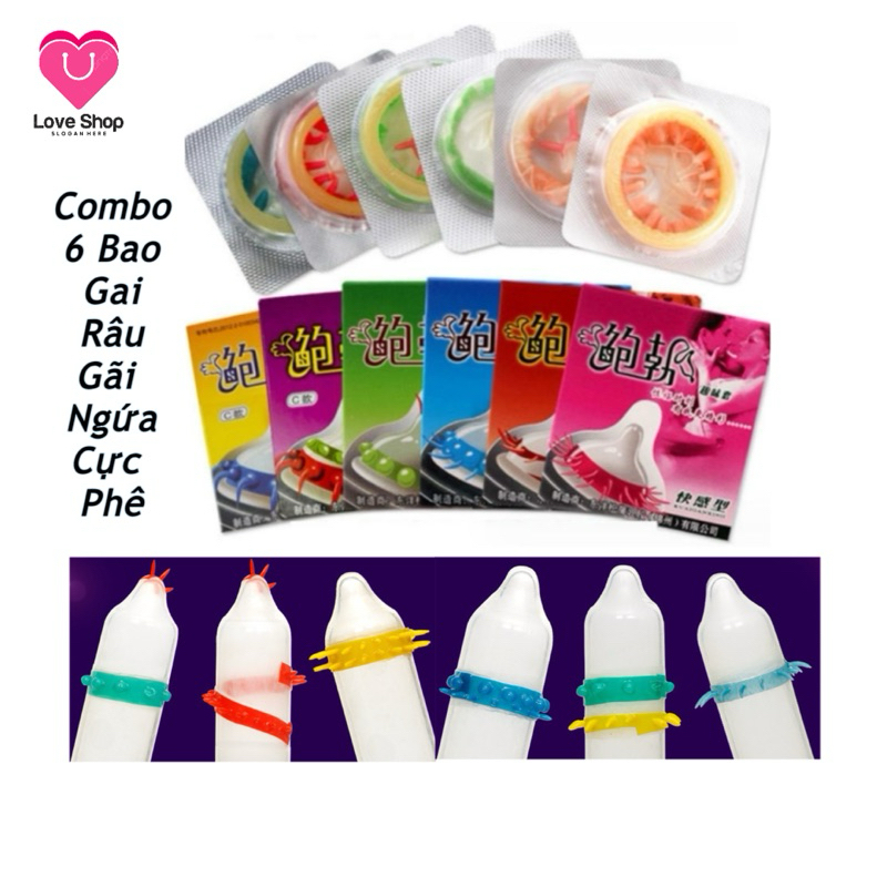Bao Cao Su Gai Râu Runbo 6 Kiểu Khác Nhau Chạm Điểm G, Kích Thích Mọi Hướng, Kéo Dài Thời Gian, Nhiều Gel Trơn.