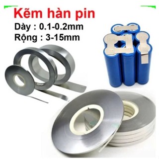 (Cuộn  5-10m) Kẽm hàn cell pin 18650 dùng cho máy hàn điểm kẽm mạ niken nguyên chất loại 1