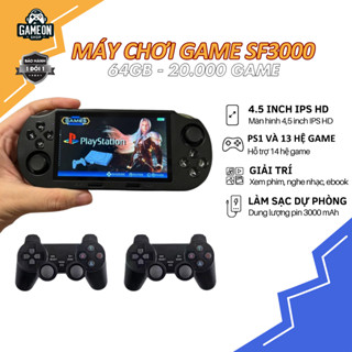 Máy chơi game cầm tay SF3000 màn hình IPS 4.5, 64GB - 20000 game hỗ trợ PS1, Mame, GBA và hơn 10 hệ game khác