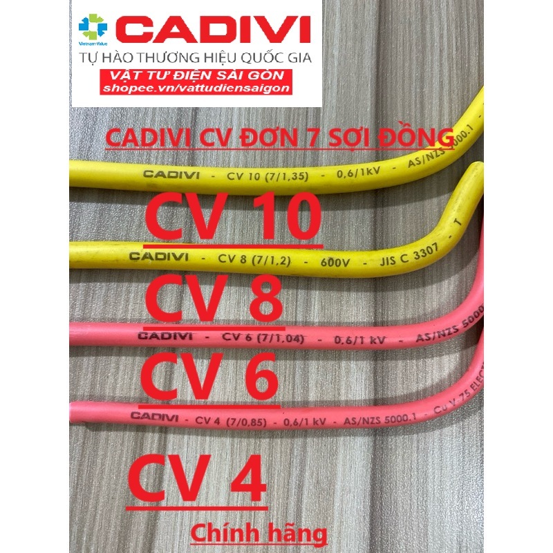 Dây Điện Cadivi CV 7 Sợi 4.0 6.0 8.0 10