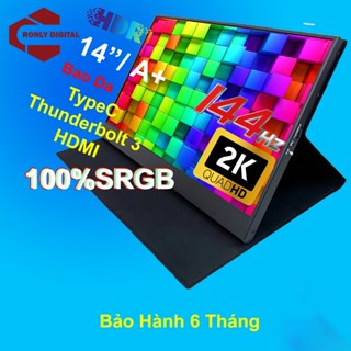 Màn hình di động 14 inch, FullHD 2K 100%SRG 60-144hz, kết nối HDMI TYPE C, view 178°, mở rộng