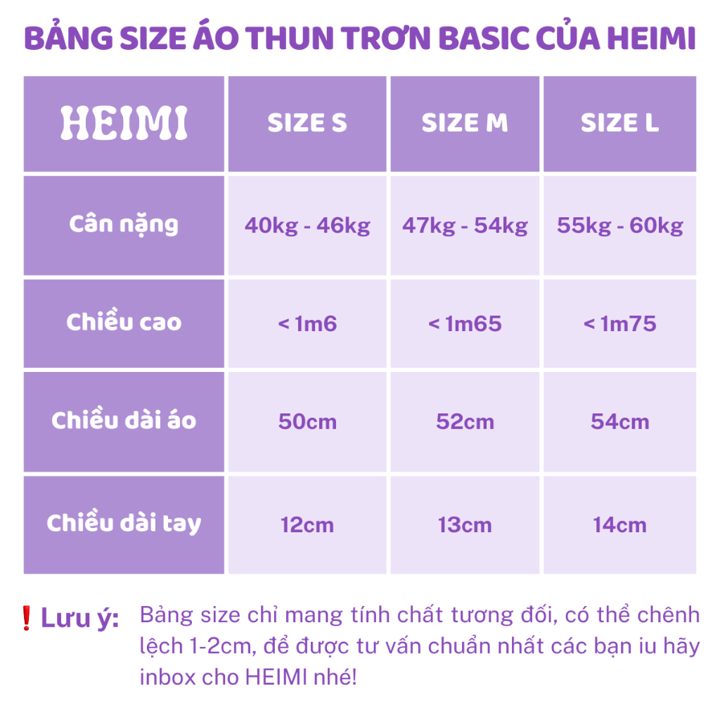 Áo Thun Trơn Form Ôm HEIMI, Áo Thun Baby Tee Basic Đủ Màu Chất Thun Co Giãn Thoáng Mát | BigBuy360 - bigbuy360.vn