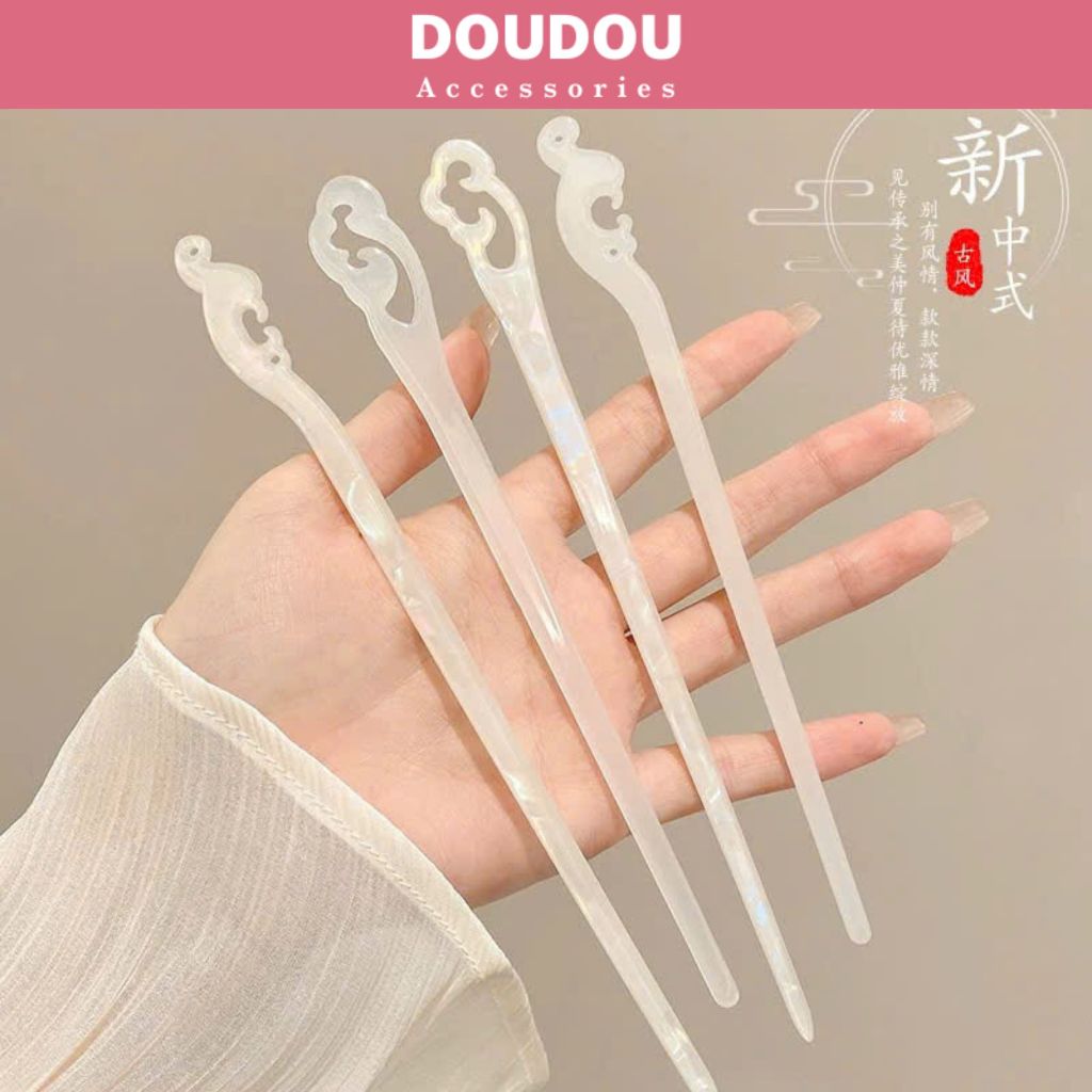Trâm cài tóc cổ trang Doudou Cài tóc nữ Trâm cài gỗ Trâm cài tóc nữ Trung Hoa Trâm tóc cô dâu FZ003