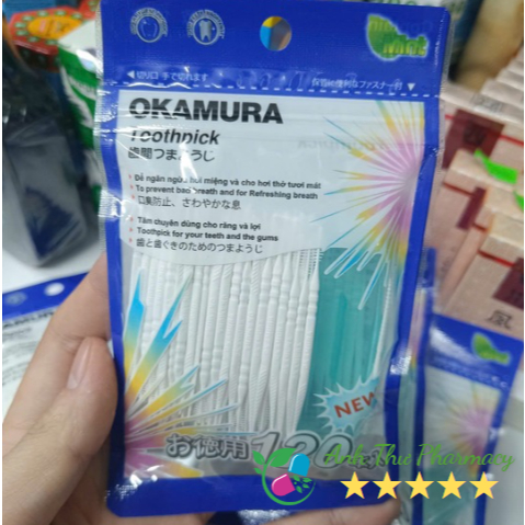 Okamura - Tăm nhựa Okamura chất lượng Nhật Bản Gói (120 cây)