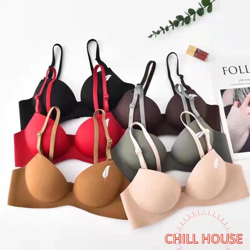 Áo lót nữ, áo ngực nữ su Lông Vũ, không gọng, đệm dày bàn tay nâng ngực chống xệ - CHILLHOUSE | BigBuy360 - bigbuy360.vn