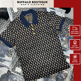 Áo Polo Nam Lờ Vê Phối Cúc Vàng Siêu Chất - Áo Polo Nam Luôn Vui Tươi Phôi Cổ Xanh Siêu Đẹp