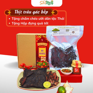  Thịt trâu gác bếp Thit lợn gác bếp Thịt sấy Đặc sản tây bắc thơm ngon đã được kiểm định an toàn thực phẩm 