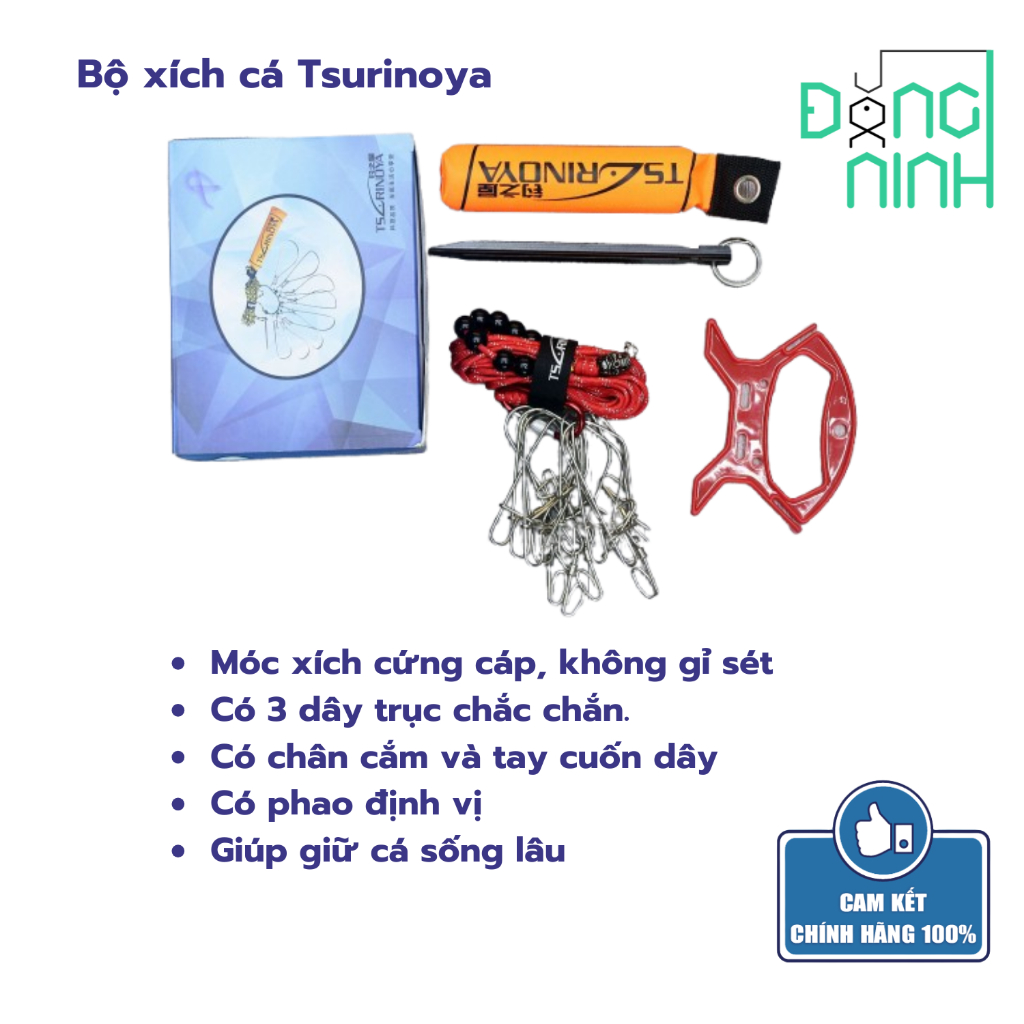 Bộ xích cá Tsurinoya, xích rọng cá có phao, dây xích mang cá