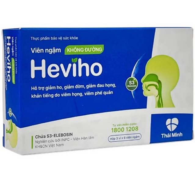 KẸO NGẬM KHÔNG ĐƯỜNG HEVIHO - KHÔNG ĐƯỜNG / HỘP 18 VIÊN