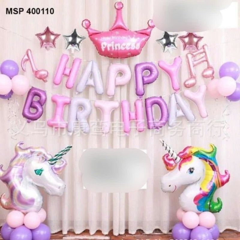 Set bóng sinh nhật ngựa Pony