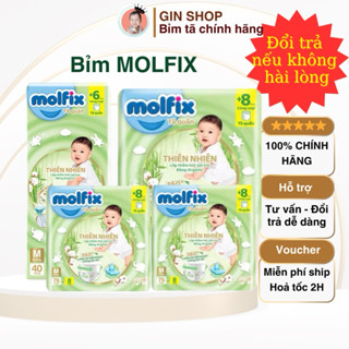 Tã Bỉm MOLFIX thiên nhiên Ultra, jumbo dán/quần size NB/S/M / L36+6 / XL34+6 / XXL30+6/XL24+6/S80/M76/L68/M82/L74/XL68...